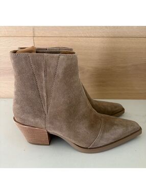 Rag & Bone Dart Camel Suede Square Toe Ankle Boots Womens EU 38.5 US 8.5